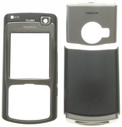 Carcasa Originala Nokia N70 (3piese) Argintie+negru