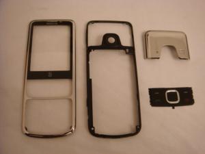 Nokia 6700c Housing Without Battery Cover, With Complete Menu Keypad And 3 Logo Swap (nokia 6700 Classic 4 Piese Argintie)