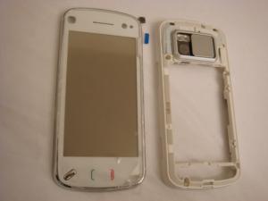 Nokia N97 Kit With Chassis And Front Cover With Touch Screen + Good Contact White Swap