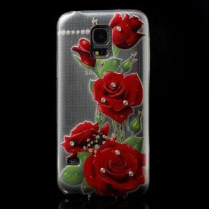 Husa TPU Gel Samsung Galaxy S5 mini Trandafiri