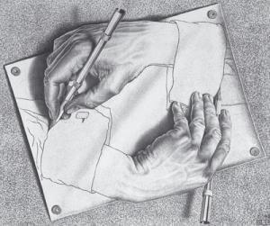 Felicitari 3D - Escher / Drawing Hands