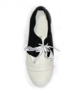 Pantofi alb negru Tara  model 10343