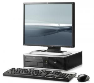 Sistem Second Hand Lenovo Think Centre M55p SFF/Intel Core2 Duo E6300/1.86 GHZ cu monitor 19''TFT Dell