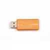USB FLASH DRIVE 4GB PIN STRIPE VOLCANIC ORANGE, READ 10MB, WRITE 4MB, USB 2.0