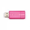 Usb flash drive 4gb pin stripe hot pink, read 10mb,