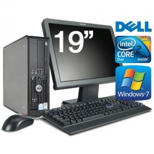 Sistem second hand Dell Optiplex 745 Core2DUO 2.13 GHz / 2Gb DDR2 / 160 HDD / DVD-ROM cu monitor 19''TFT Dell