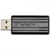 Usb flash drive 32gb pin stripe black, read 10mb, write 4mb, usb 2.0