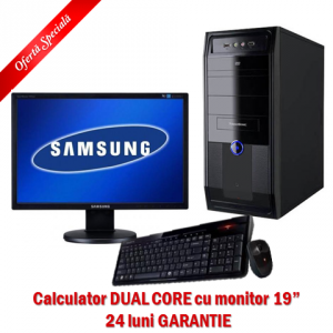 Calculator DUAL CORE E2160 1.8Ghz/ 2048 DDR2 /160 SATA / DVD-RW cu TFT 19"