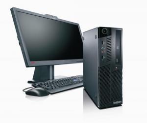 Sistem Second Hand Lenovo Think Centre M55p SFF/Intel Core2 Duo E8400/ 3.0 GHZ 2 GB DDR2/ 160 GB HDD/ DVD-RW +19''TFT