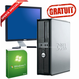 GRATUIT Win 7 HOMEpe Dell Optiplex second ieftin C2D 3.0, 3 Gb DDR2, 250 HDD, DVDRW, 19" DELL 1908