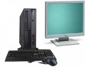 Sistem second-hand Lenovo DUAL CORE 1.8 / 2048 DDR2 / 80 cu monitor 17" TFT Fujitsu Siemens - 5 ms