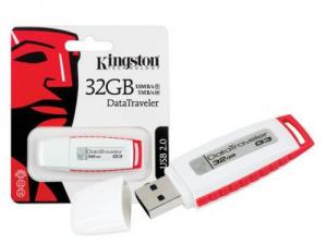USB Flash Drive 32 GB USB 2.0 Kingston DataTraveler DTIG3, alb-rosu
