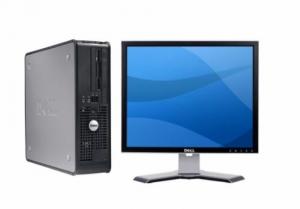 Sistem REFURBISHED Dell GX745, DUAL CORE 3400, 2 Gb DDR2 ,80gb, DVD+monitor 17'' TFT+Licenta Windows 7 Pro