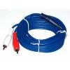 Cablu jack 3.5 -2rca albastru 4mm