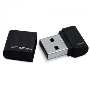 USB Flash Drive 16GB USB 2.0 Hi-Speed DataTraveler Micro Black