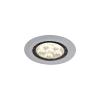 Spoturi incastrate Dome LED 6x3W, rama argintie, lumina galbena