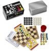 Chequers, ludo and dice games, chrome