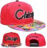 Chicago aztec retro snapback in black w/ multicoloured peak