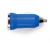 Car charger withUSB port., blue
