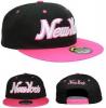 New york bk/pnk snapback plat cap classic font