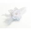 Clip trandafir rene  alb