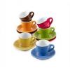 Set of coloured porcelain cups, multicolor