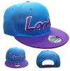 London bl / purple snapback flat cap classic font
