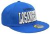 Los angeles all blue snapback flat cap block font