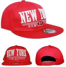 New York All RED Snapback Flat Cap snapback plat Cap