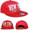 New york all red snapback flat cap snapback plat