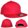 Plain red retro snapback plate cap