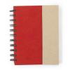Spiraled note book., red