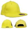 Plain yellow retro snapback plate cap