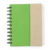 Spiraled note book., green