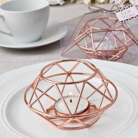 Design geometric a crescut de metal tealight lumanare titular de aur de la Solefavors
