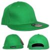 Plain green retro snapback plate cap