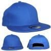 Plain blue retro snapback plate cap