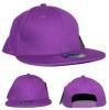 Plain purple retro snapback plate cap