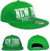 New york all green snapback flat cap snapback plat