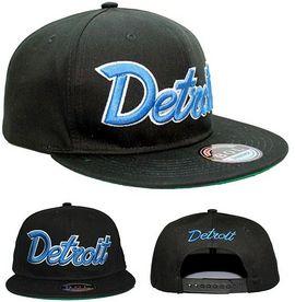 DETROIT BK / BK Snapback Flat Cap Classic Font