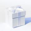 6 x alb perlat, cutie cu panglica alba si hartie absorbanta
