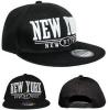 New york all black snapback flat cap snapback plat
