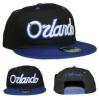 Orlando bk/bl snapback flat cap classic font