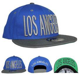 Los Angeles BL/GRY Snapback Flat Cap