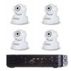 Kit IP wireless pan-tilt cu 4 camere, IR max 10 m