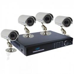 DVR kit supraveghere video PNI House PTZ960H - DVR si 4 camere exterior 800 linii