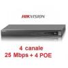 Nvr 4 canale 4 poe hikvision