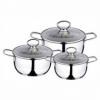 Set 3 oale inox cu capac ph-15723