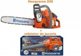 Motoferastrau Husqvarna 236 + refulator de jucarie Husqvarna