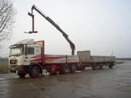 Transport borduri si pavele (maxim 12 paleti) cu camion cu macara